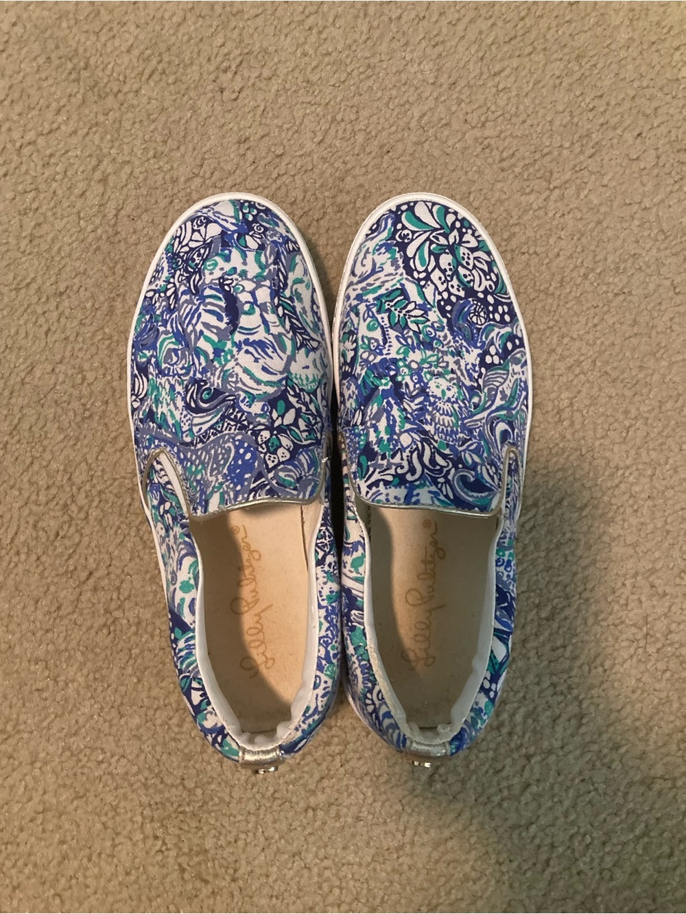 Lilly Pulitzer Blue & Teal Slip-Ons